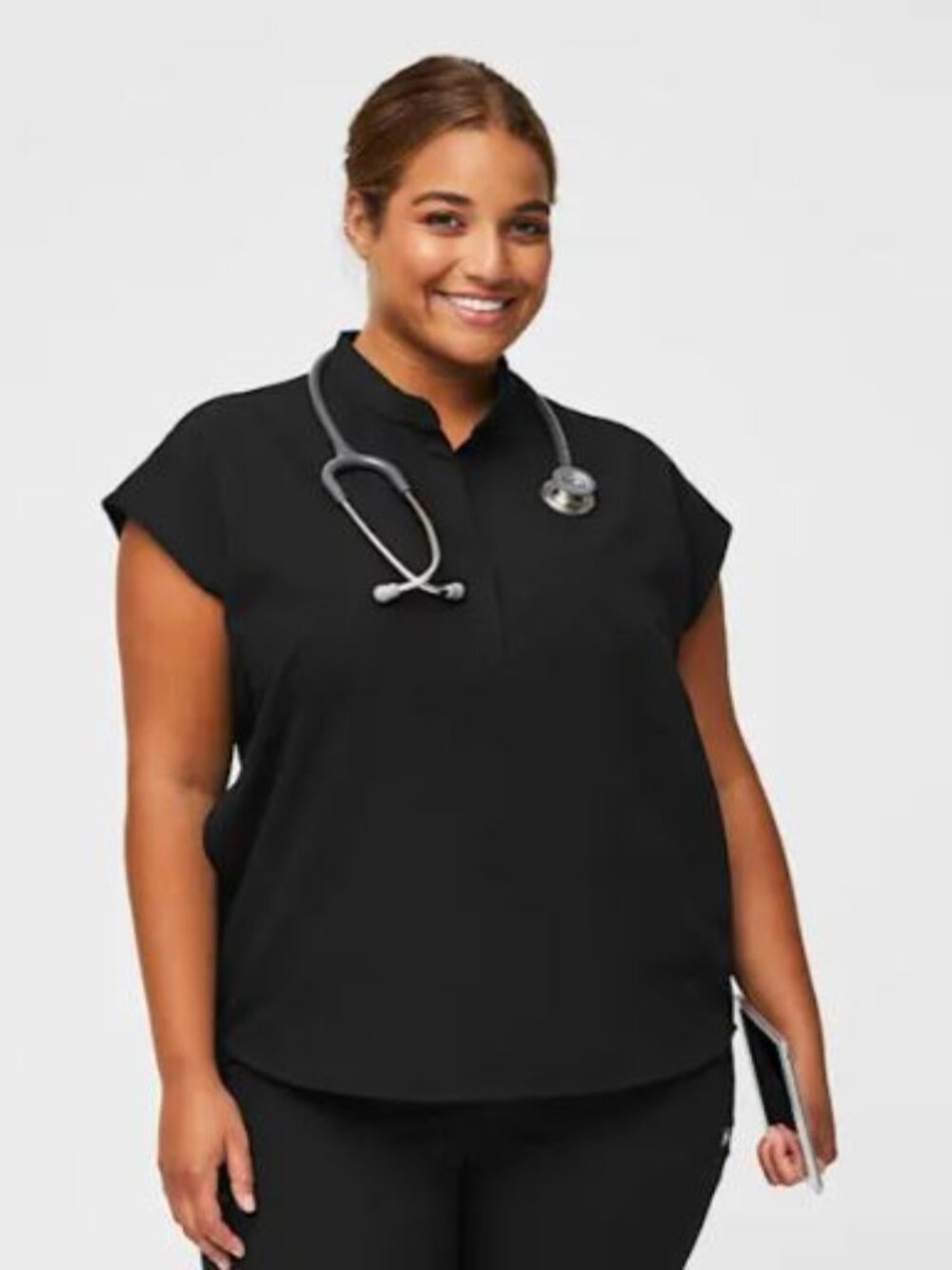 Figs Scrub Black Top Rafaela Oversized Top Size M Excellent Condition